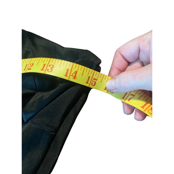 Jessica McClintock For Gunne Sax Black One-Shoulder Ruched Dress Size 1 Vintage - Picture 7 of 8